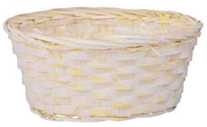 [A-025328] Rieten Mand Bamboe Basket Pastelgeel 20x9 cm
