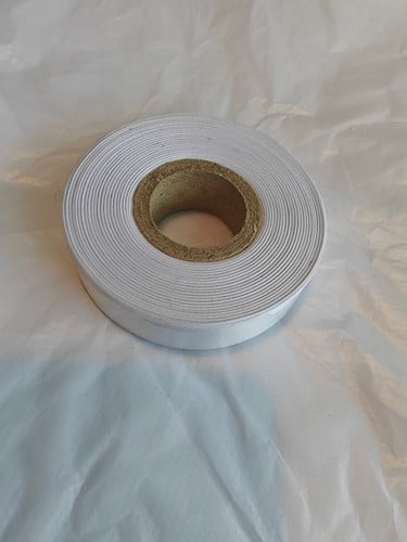 [A-027187] Zijdenlint Lintprinter Wit 15mm 25 meter