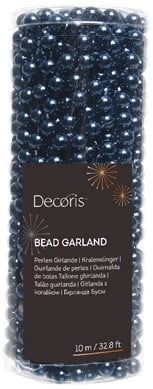 [A-027261] Parelketting Parelguirlande Nachtblauw 8 mm rol 10 meter