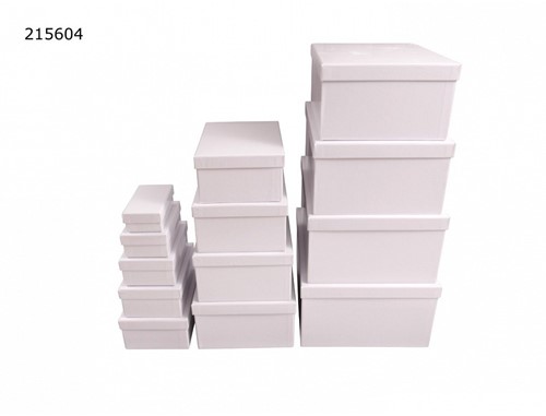 [A-017768] Bloemendoos Wit geschenkverpakking set 13 doosjes