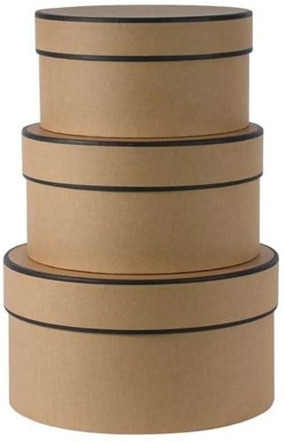 [A-019716] Ronde Bloemendozen Kraft-Black trim set van 3