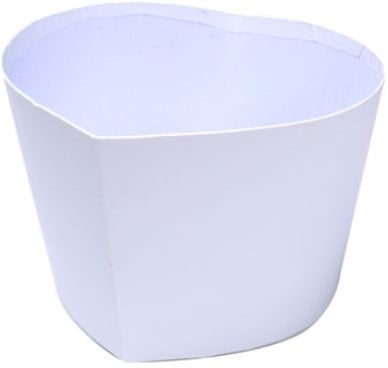 [A-025744] Bloemendoos zonder deksel hartvorm karton Wit 14 cm