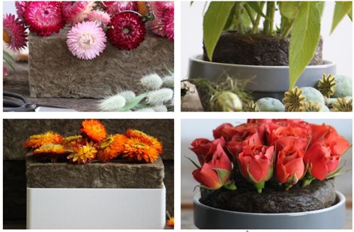 [A-022275] Sideau Natural Floral foam™ AgraWool Doos20 Blokken van 100% natural floral blok voor verse; droog en kunstbloemen