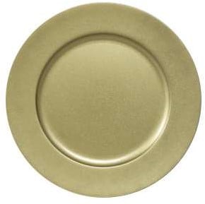 [A-026045] Onderbord Goud Glitter rond 33 cm per stuk 