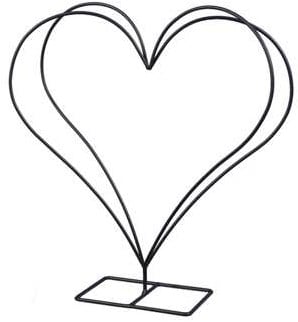 [A-027330] Metalen frame Hart 3D op voet 34,5x34,5 cm per stuk