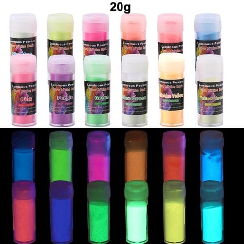 [A-024221] Pigment Luminous poeder Glow in the dark kleurstof voor Epoxy en nagels Orange Rood 20 gram