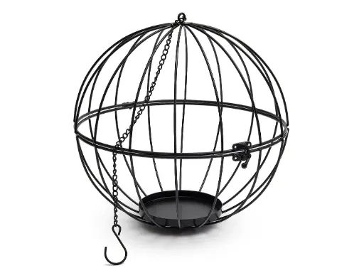 [A-027946] Metalen Frame Draadbal Globe Openklapbaar Zwart 30 cm 